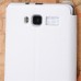 Cubot S200 - PU Leather Flip Window View Stand Protective Phone Cover Case - White